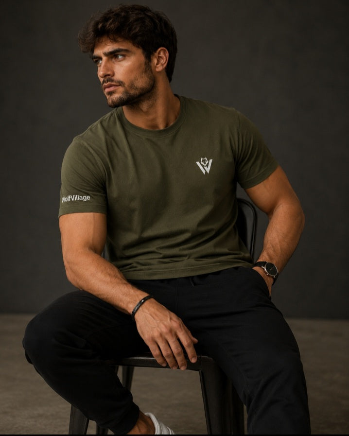 WolfVillage Essential Tee Green