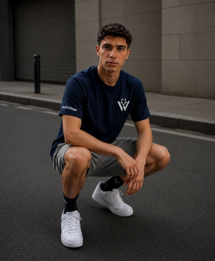 WolfVillage Essential Tee Blue