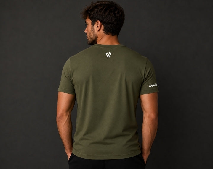 WolfVillage Essential Tee Green