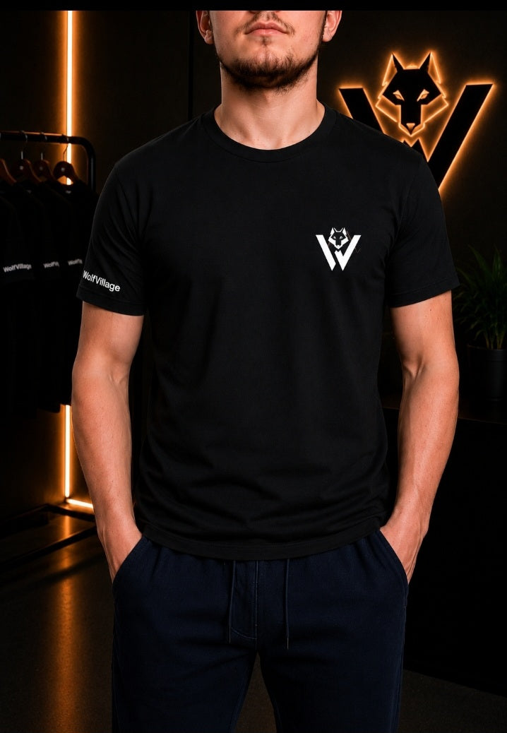 WolfVillage Essential Tee Black