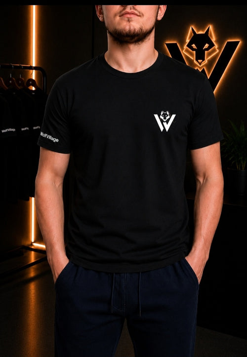 WolfVillage Essential Tee Black